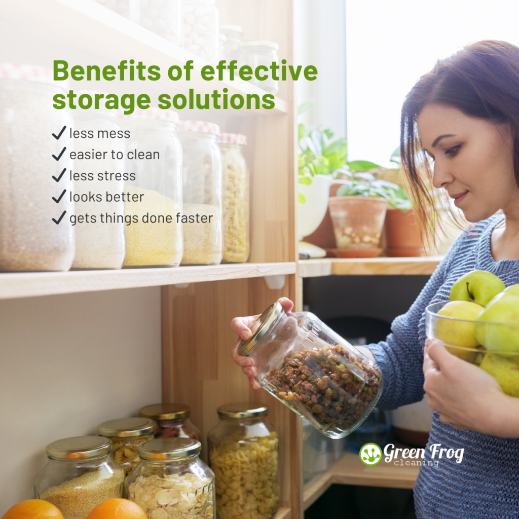 Storage solutions for a clean and stress-free home - professional cleaning service n San Diego California