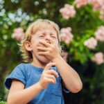 child sneezing: How to Clean for Allergies Properly During Tree Pollen Season