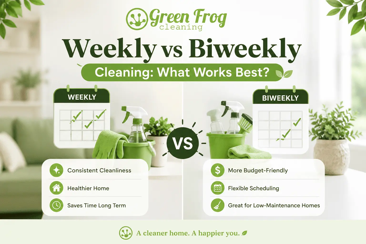 Weekly vs Biweekly Cleaning