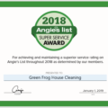 Green Frog House Cleaning Earns 2018 Angie’s List Super Service Award Green Frog House Cleaning Earns 2018 Angie’s List Super Service Award